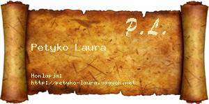 Petyko Laura névjegykártya